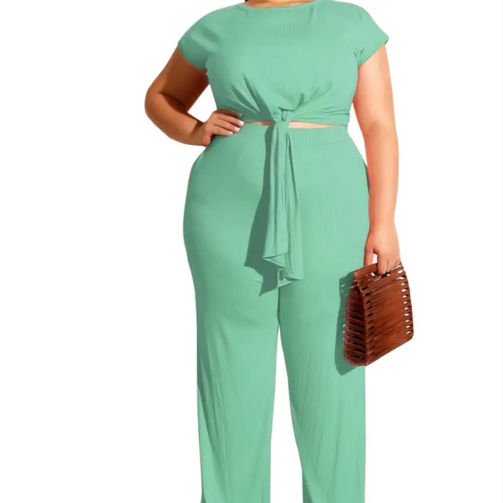 2 pc pants cute to pair with a blazer or without light green 2x ❤️